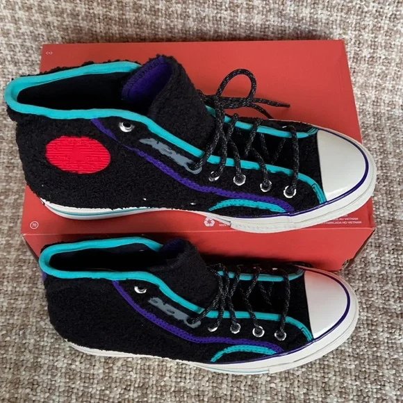 Converse Chuck 70 Hi Black/Court Purple/Egret Men’s - Picture 4 of 16